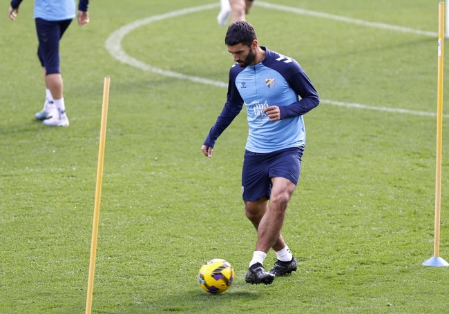 Galilea, uno de los pocos defensas no apercibidos, en un entrenamiento.