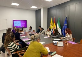 Mesa de trabajo celebrada en el Ayuntamiento de Rincón de la Victoria.