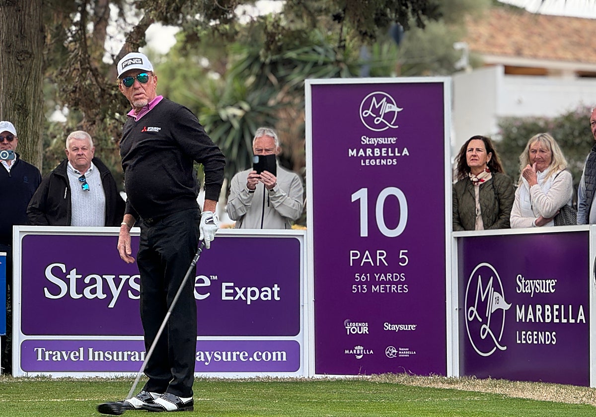 Miguel Ángel Jiménez escala al tercer puesto y luchará por el título del Staysure Marbella Legends