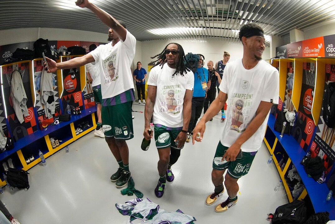 La celebración del título del Unicaja en la intimidad