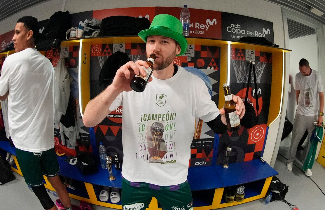 La celebración del título del Unicaja en la intimidad