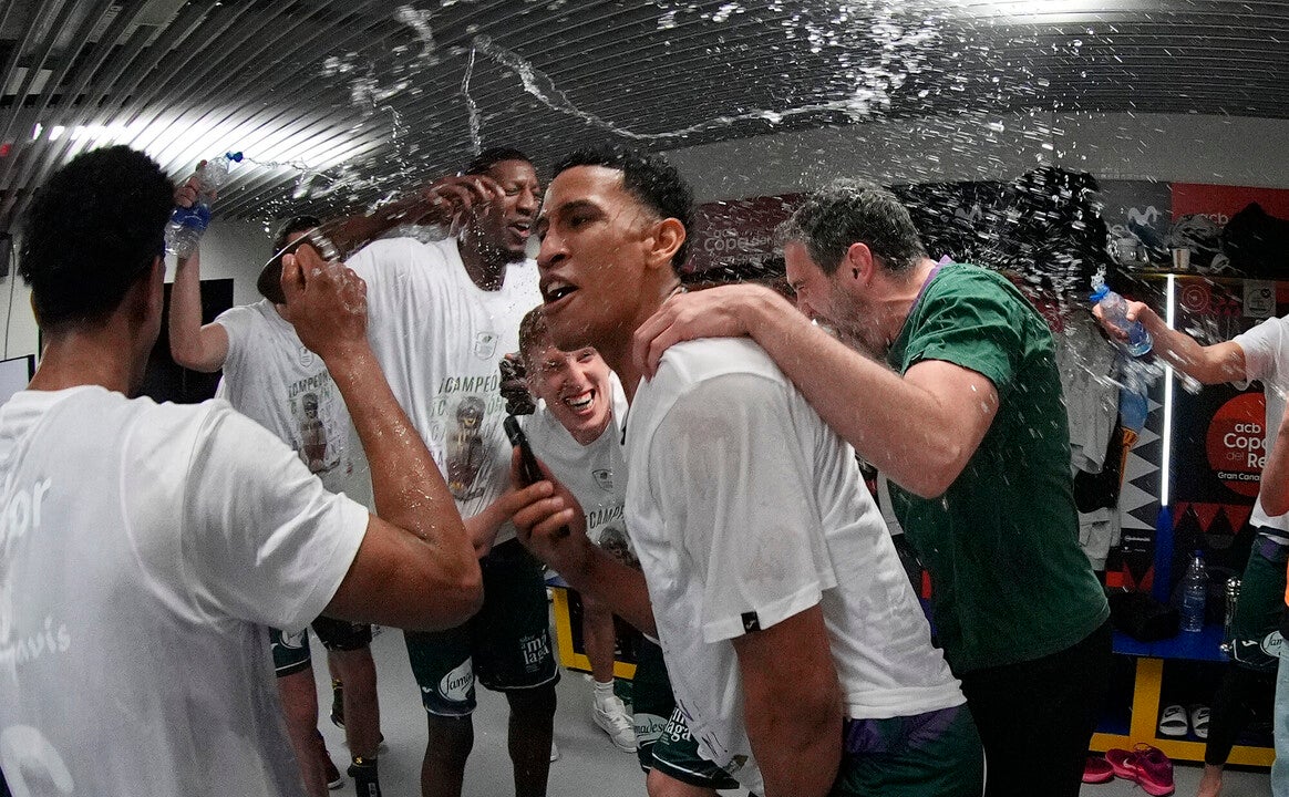 La celebración del título del Unicaja en la intimidad