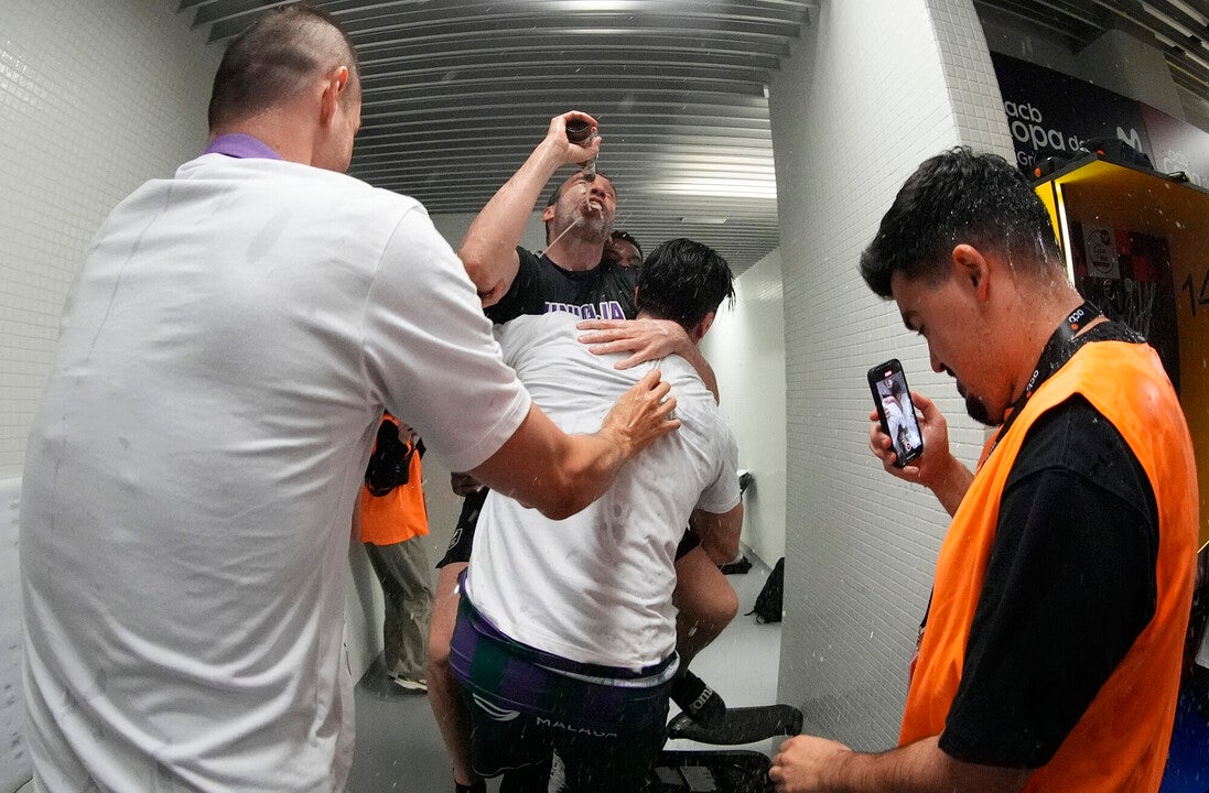 La celebración del título del Unicaja en la intimidad