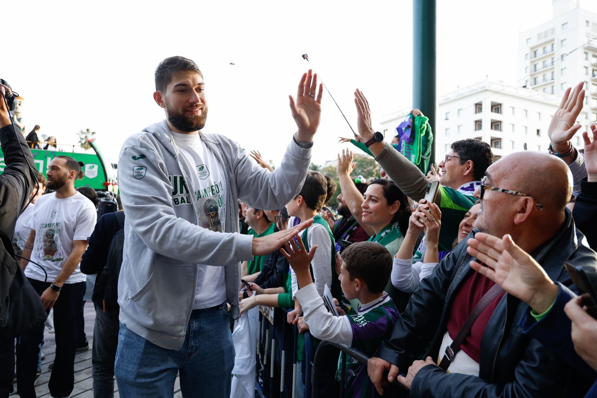 El Unicaja celebra en Málaga su tercera Copa del Rey