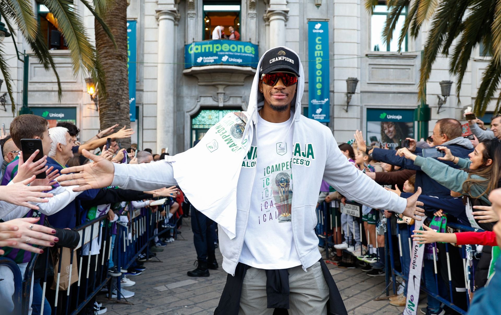 El Unicaja celebra en Málaga su tercera Copa del Rey