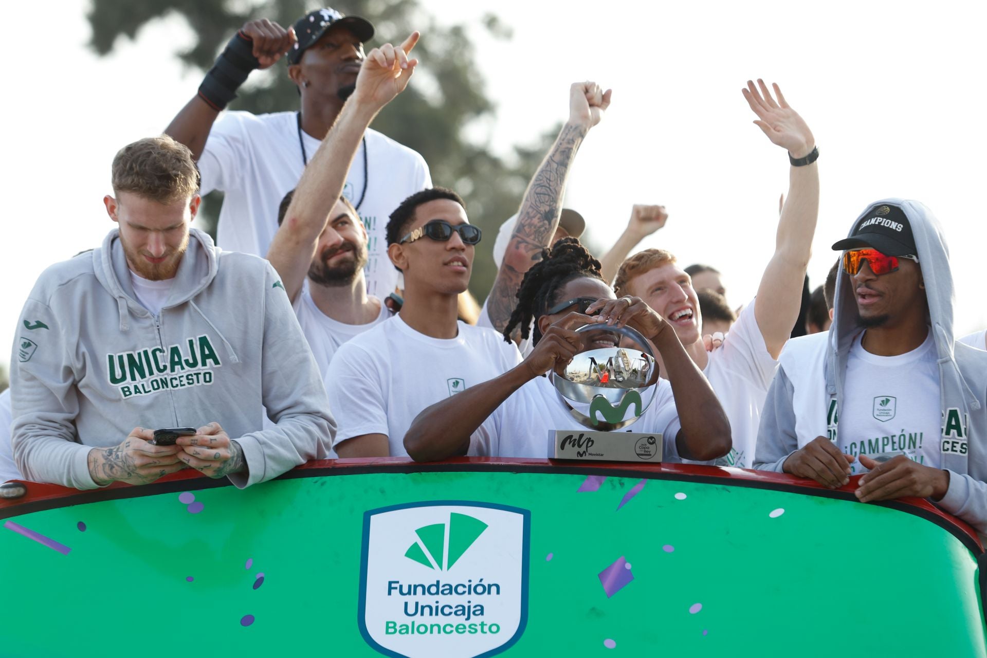 El Unicaja celebra en Málaga su tercera Copa del Rey