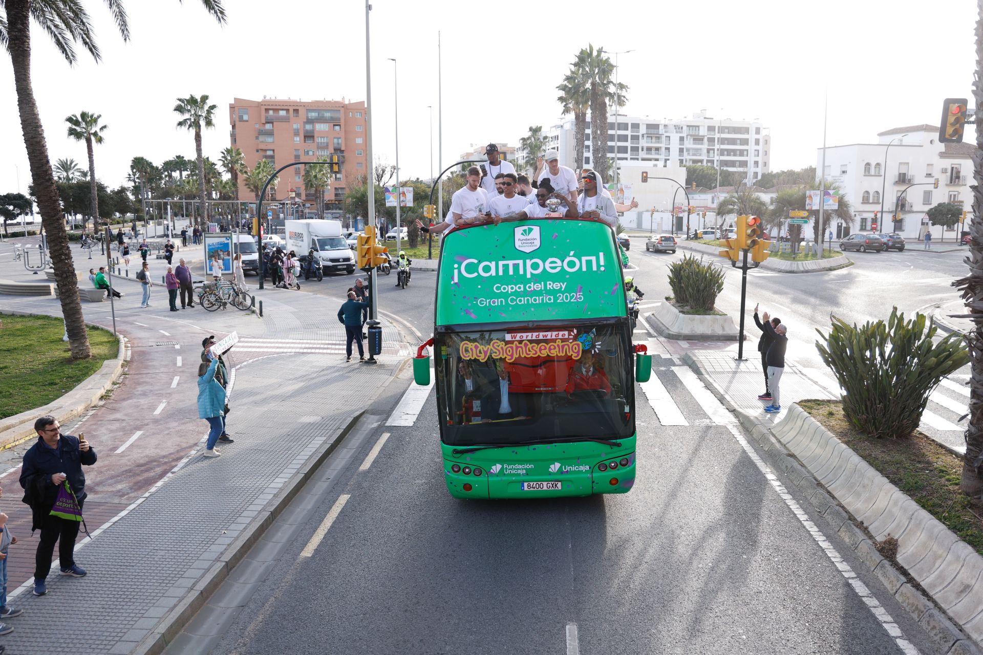 El Unicaja celebra en Málaga su tercera Copa del Rey