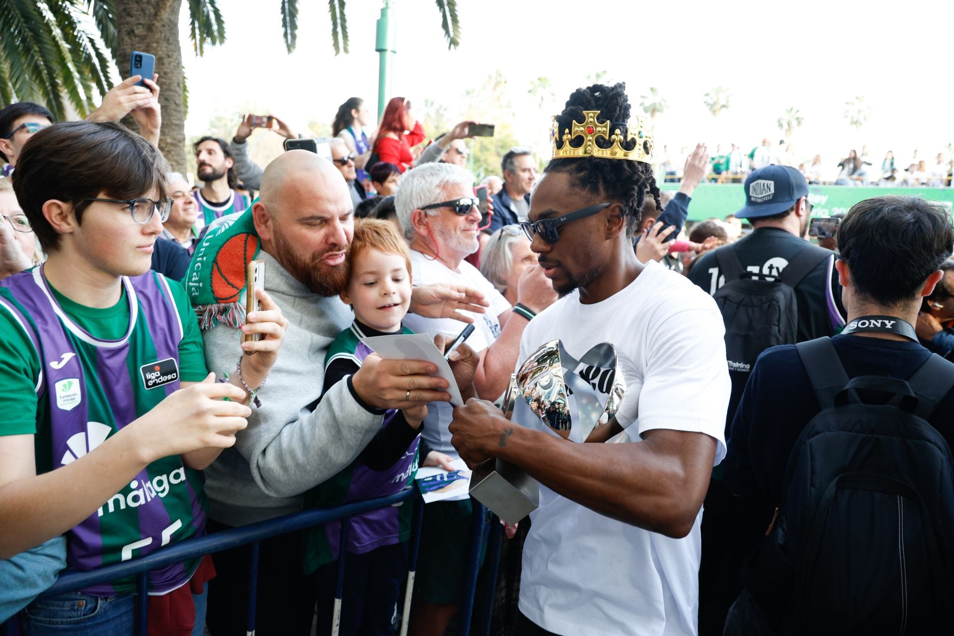 El Unicaja celebra en Málaga su tercera Copa del Rey