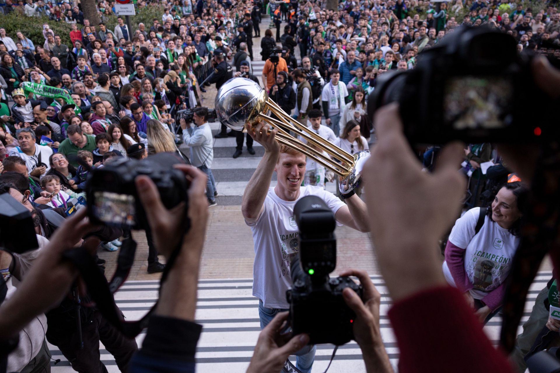 El Unicaja celebra en Málaga su tercera Copa del Rey