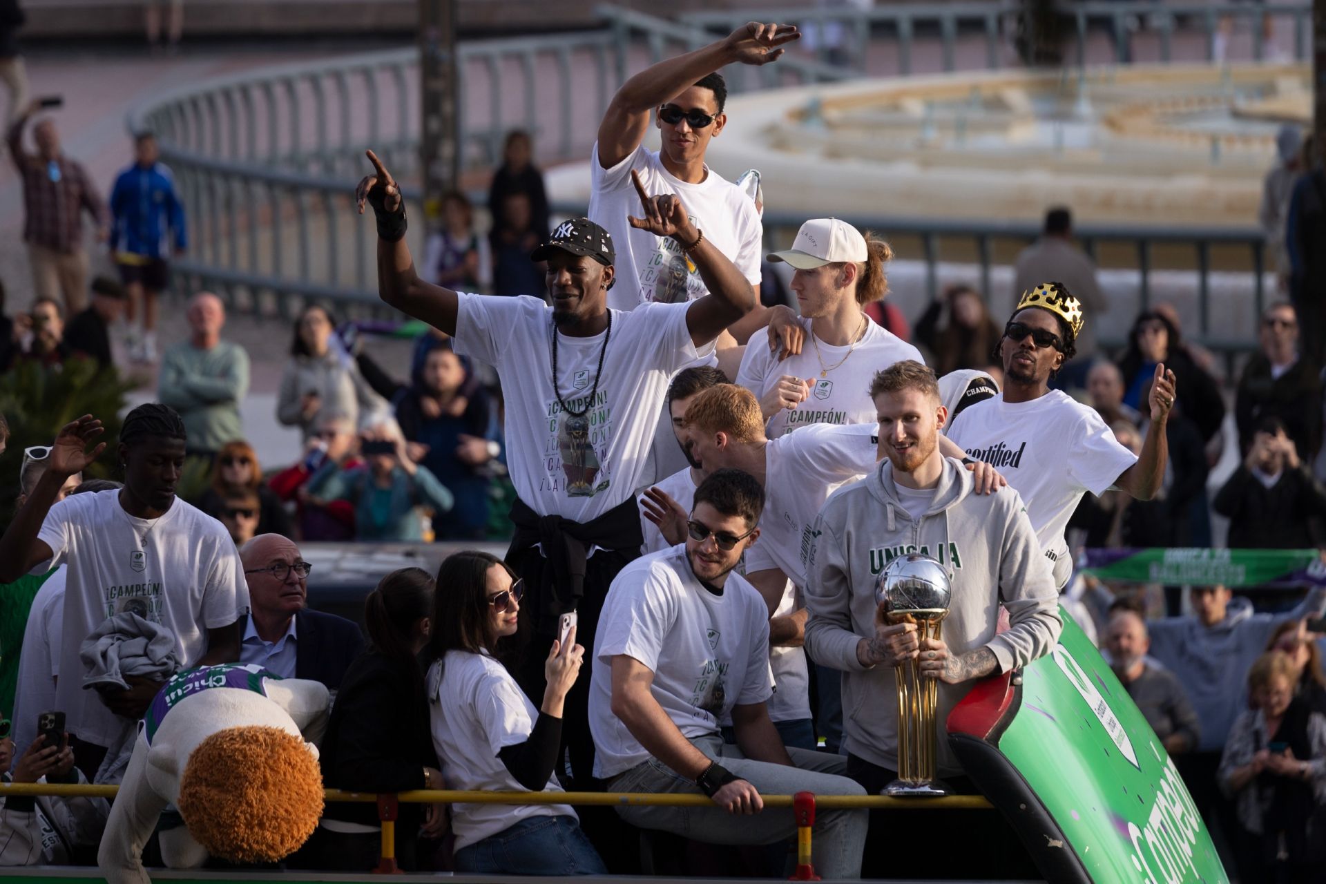 El Unicaja celebra en Málaga su tercera Copa del Rey