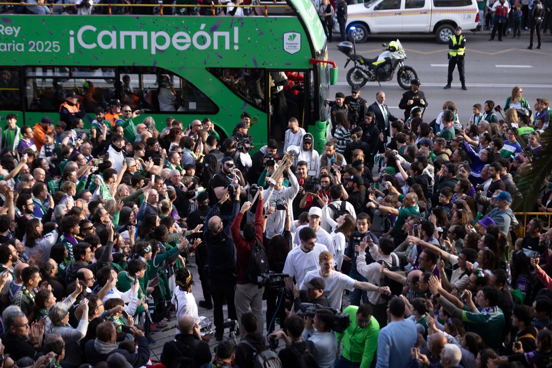 El Unicaja celebra en Málaga su tercera Copa del Rey