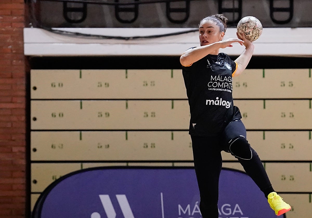 Marta López, en un entrenamiento. ya con el Costa del Sol.