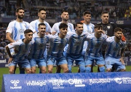 Once inicial del Málaga en el partido contra el Tenerife, disputado el pasado vierne.