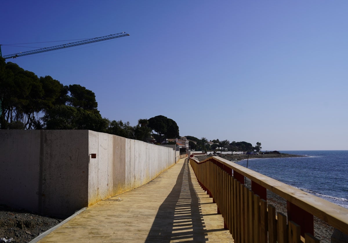 Imagen del corredor litoral de Estepona en el que se están llevando a cabo los trabajos.