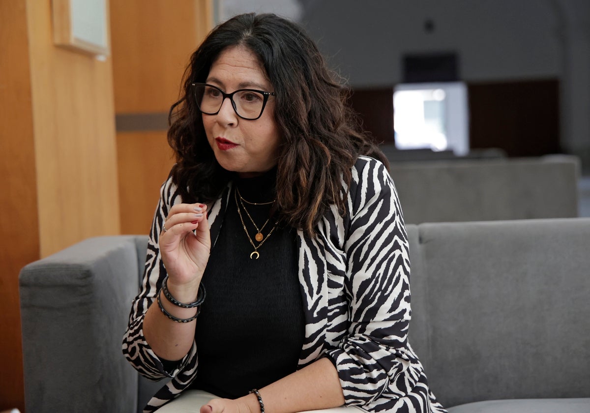 Raquel Martínez, durante la entrevista.