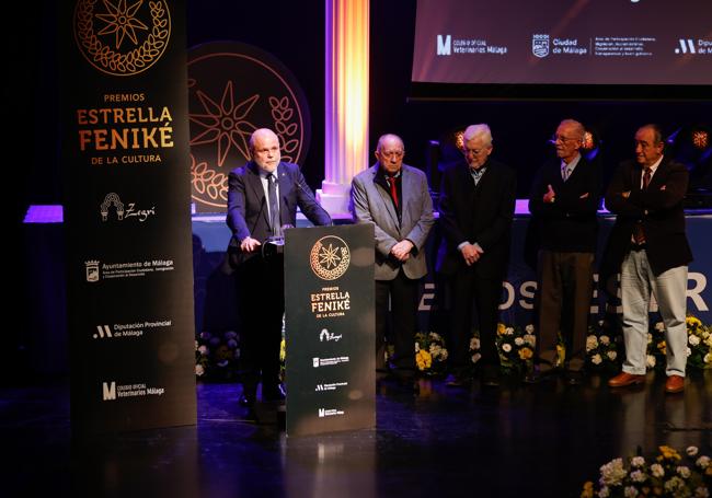 Salvador Jiménez, en el homenaje a José Jiménez Cueto.