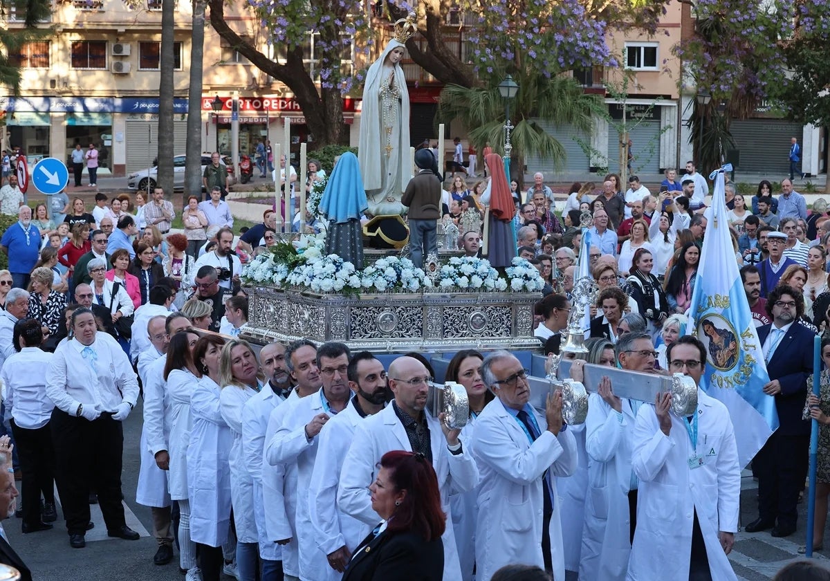 La Virgen de Fátima, en su procesión de 2023.