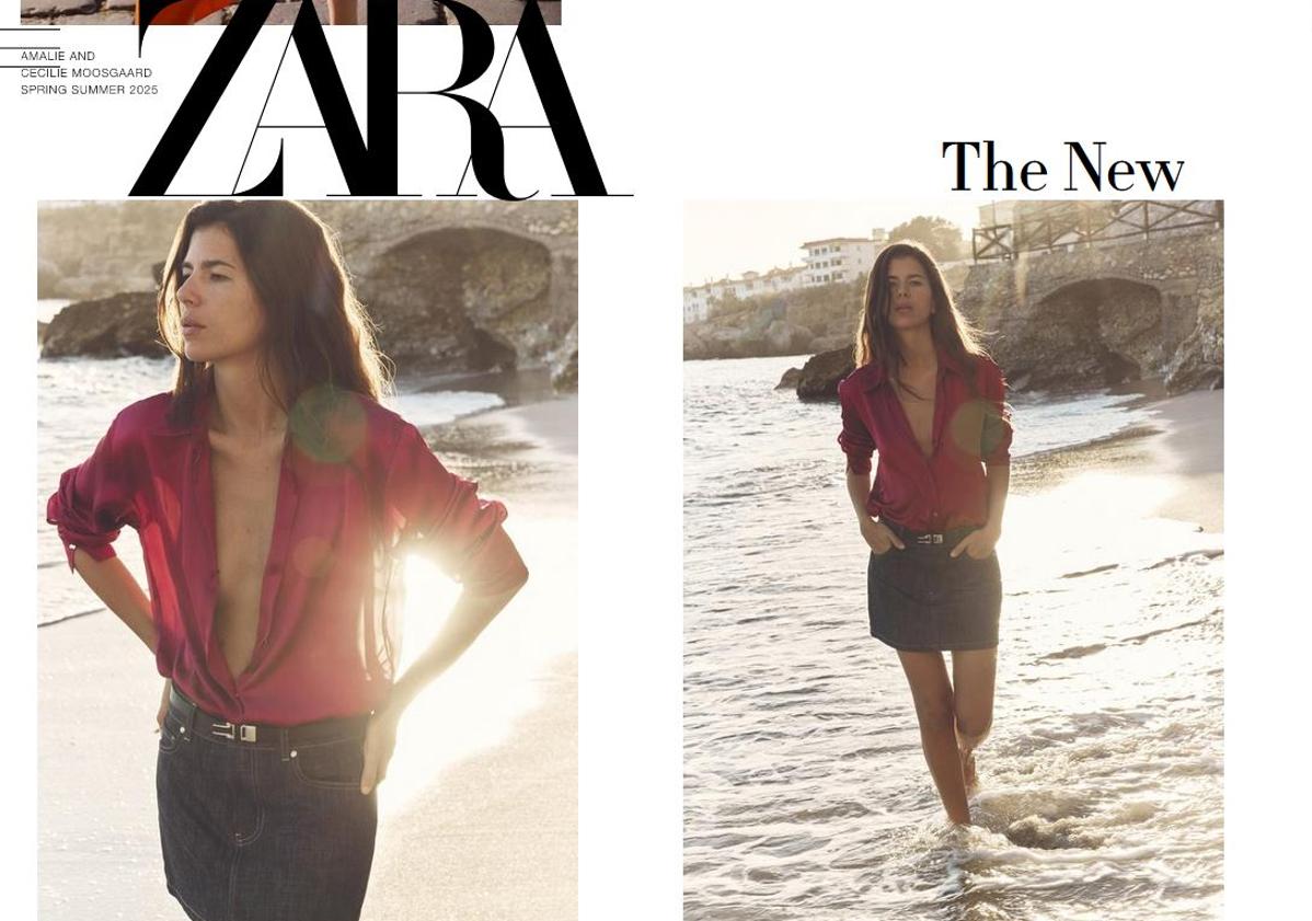 Imagen principal - Algunos de los looks de la campaña de Zara.