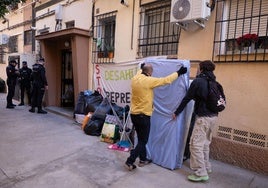 Imagen de un desahucio en Málaga hace unas semanas.