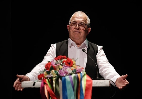 Salvador Pendón, en el transcurso del pregón pronunciado esta mañana con motivo de la celebración del Día de Andalucía por la Federación Malagueña de Peñas.
