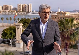 Aguilar, instantes antes de la entrevista con este periódico.