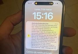 Alerta en los teléfonos móviles de Ronda y su comarca por fuertes lluvias