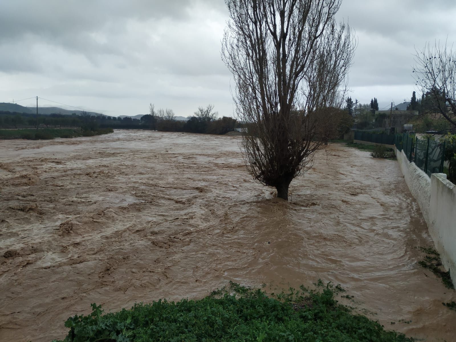 Así están afectando las fuertes lluvias al interior de la provincia de Málaga