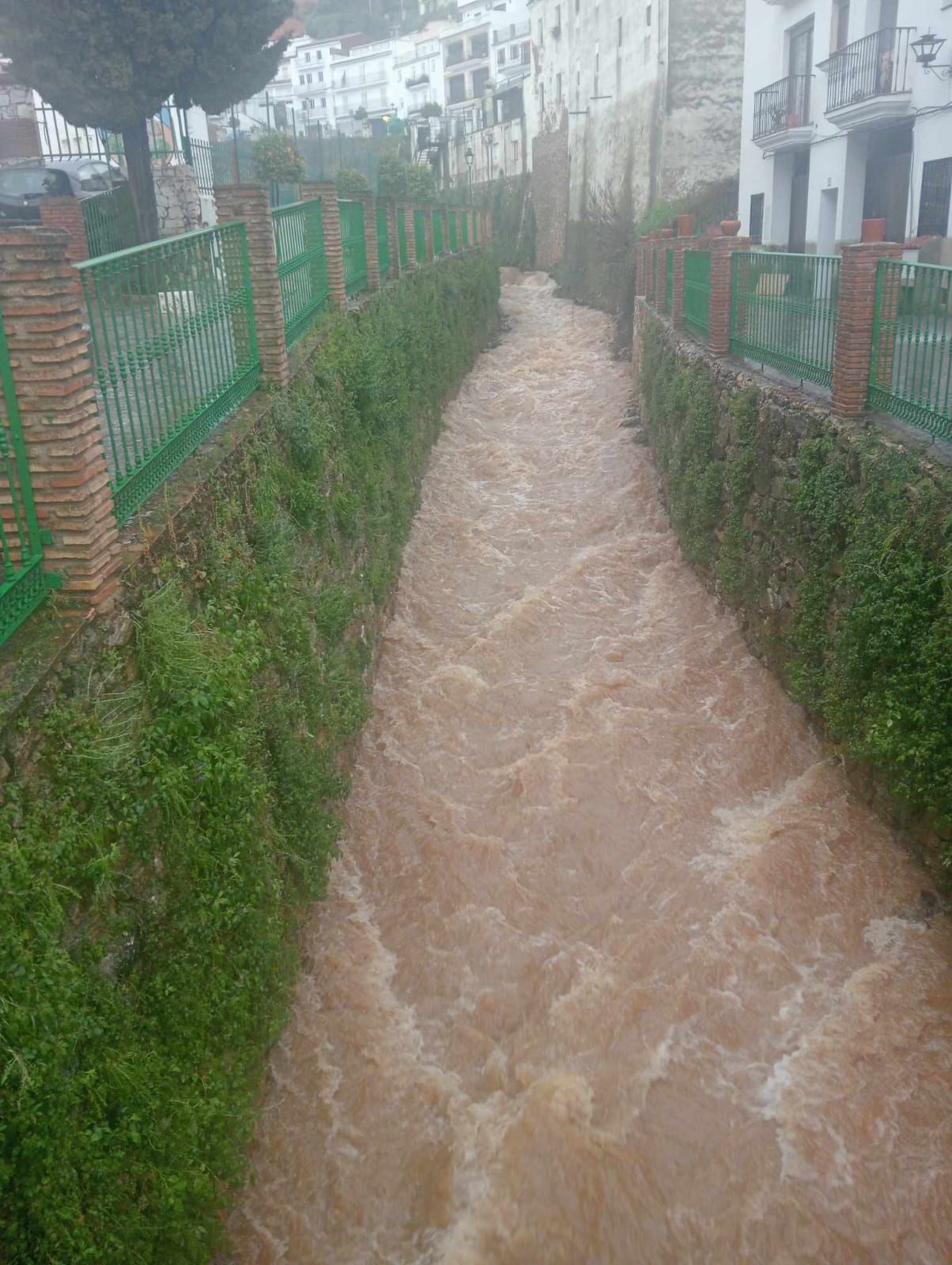Uno de los municipios más afectados por las intensas lluvias de las últimas horas en Málaga