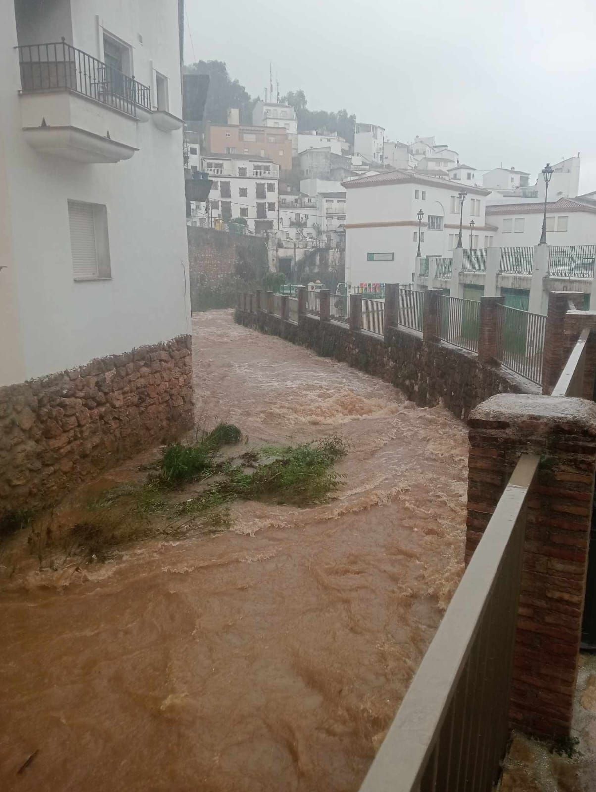 Uno de los municipios más afectados por las intensas lluvias de las últimas horas en Málaga