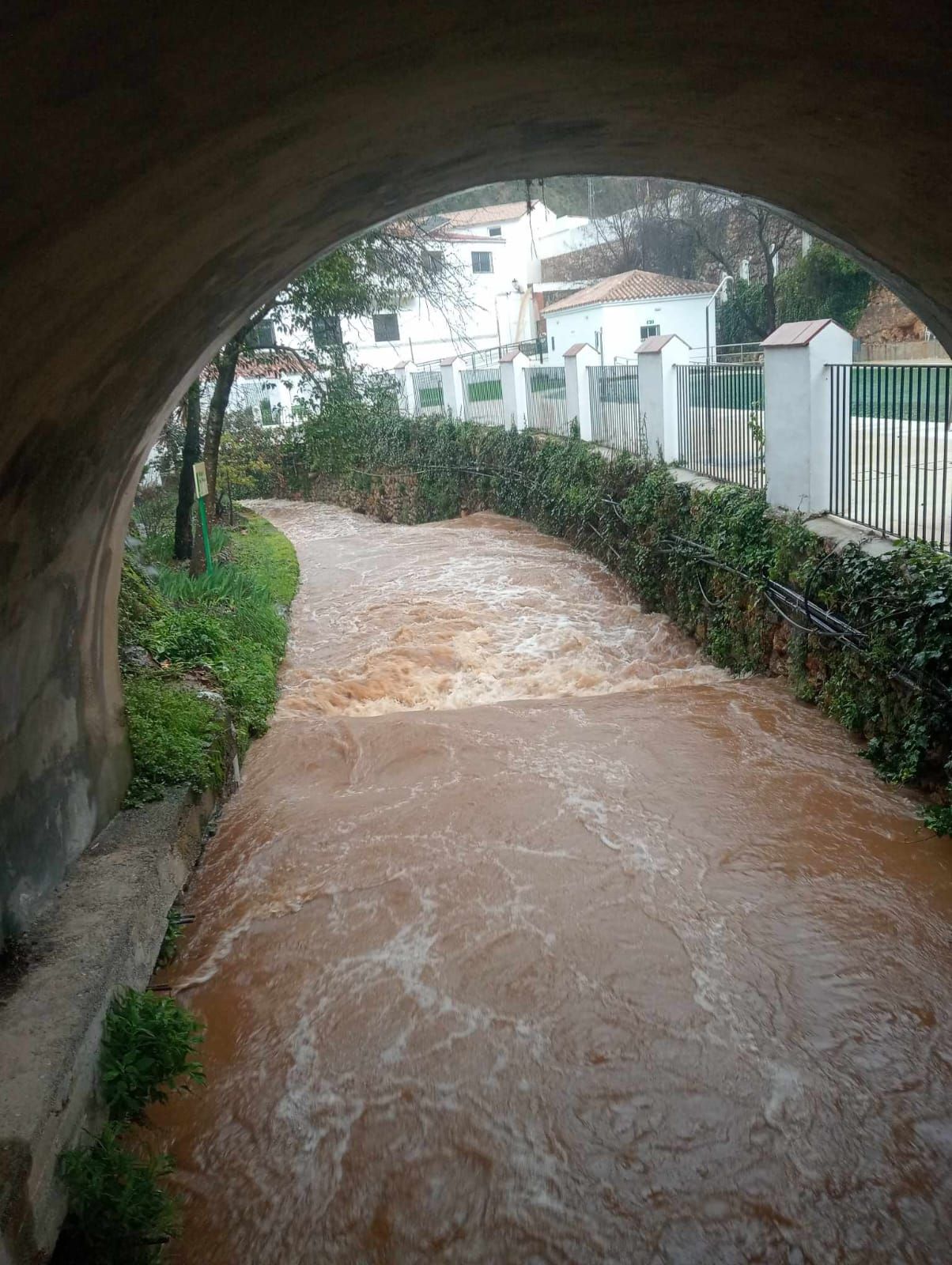 Uno de los municipios más afectados por las intensas lluvias de las últimas horas en Málaga