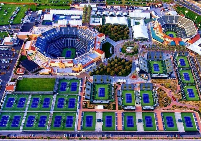 Panorámica de las instalaciones de Indian Wells.