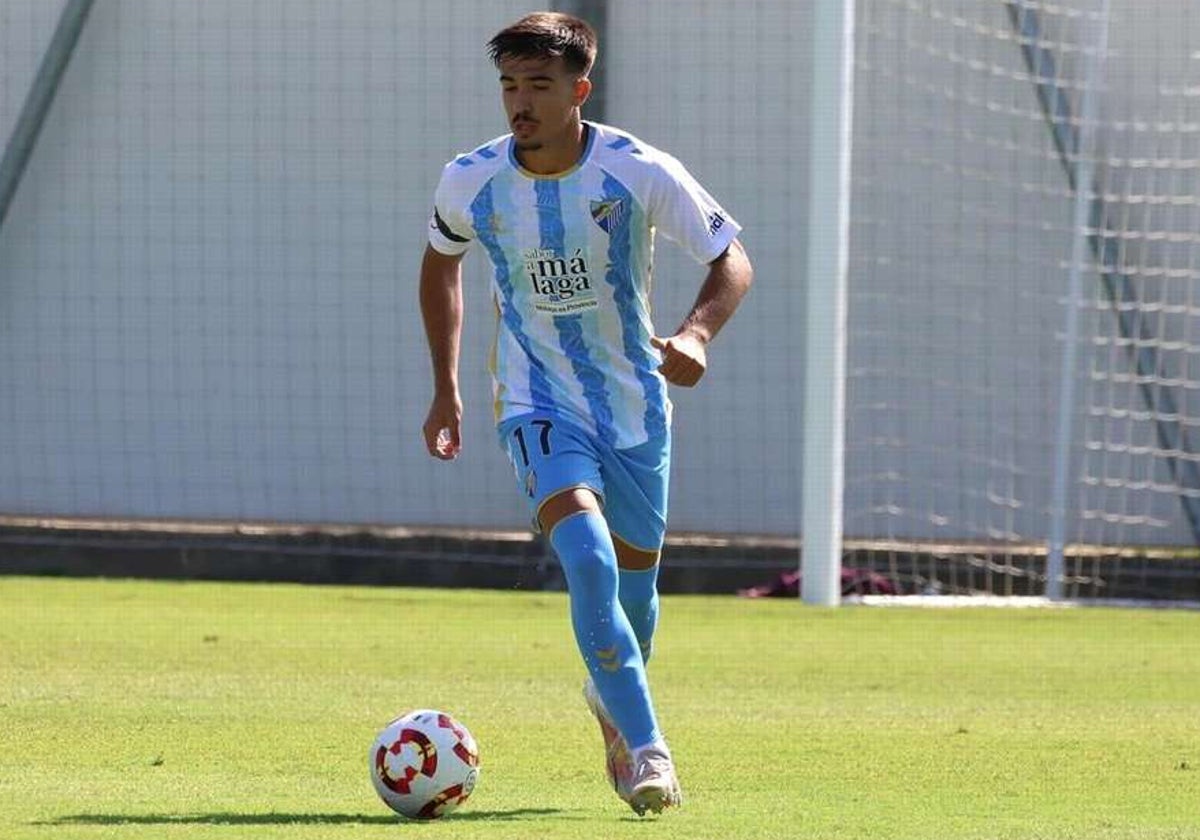 Pablo Arriaza, durante un partido del Malagueño esta temporada.