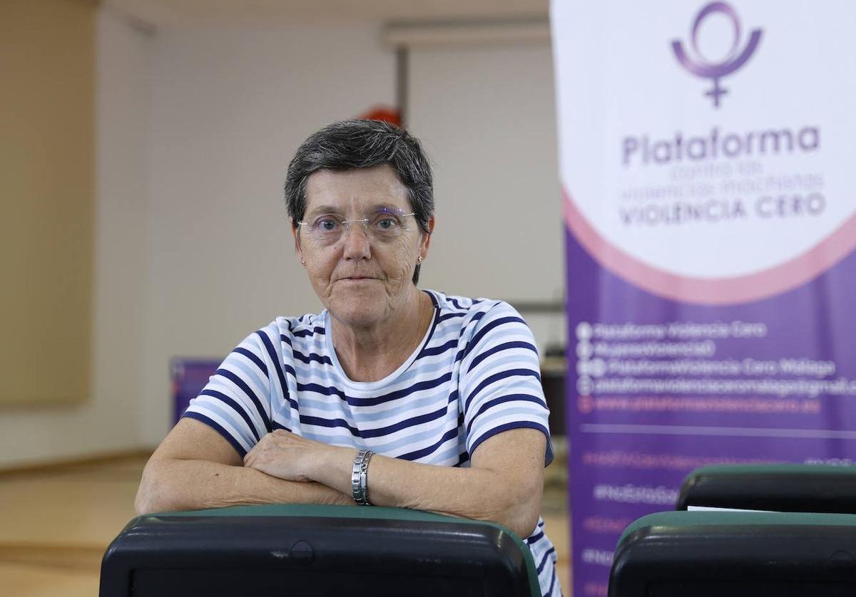 Carmen Martín, en La Térmica, durante la celebración de unas jornadas feministas.