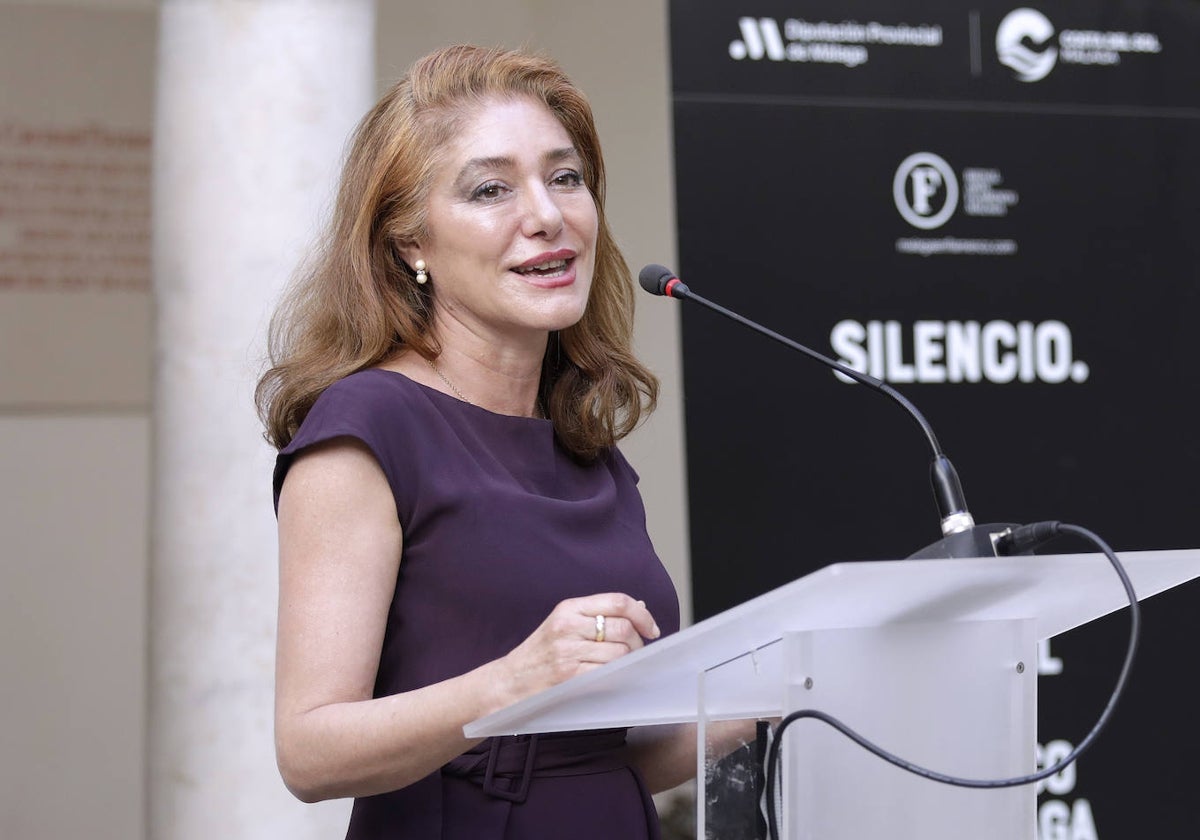 Lourdes Moreno, en una reciente inauguración en el Museo Carmen Thyssen.