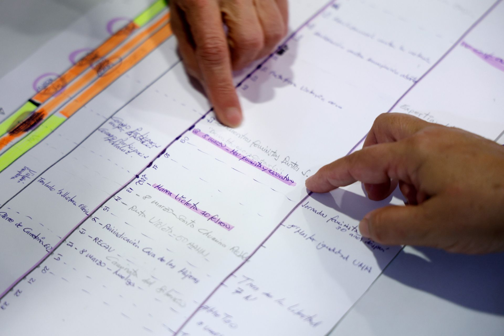 Repasando el calendario de hitos que se trabajó Rosa Gómez Torralbo.