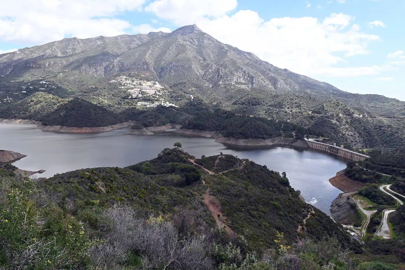 Estado de los embalses de Málaga el lunes, 17 de marzo de 2025