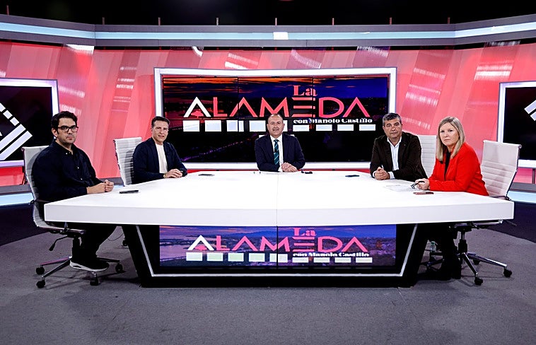 Jacobo Florido, Óscar Medina y María de la Paz Fernández, esta noche en 'La Alameda'