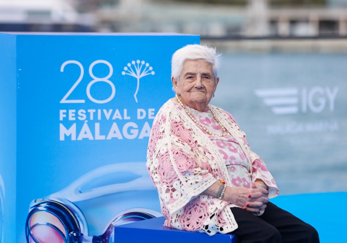 Charo García, protagonista del Festival de Málaga a sus 92 años: «En la residencia hay muchas que me tienen pelusilla»