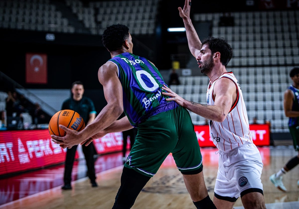 Tyson Pérez, en el Manisa-Unicaja de este martes.