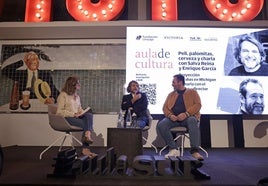 Salva Reina y Enrique García, en el Aula de Cultura de SUR