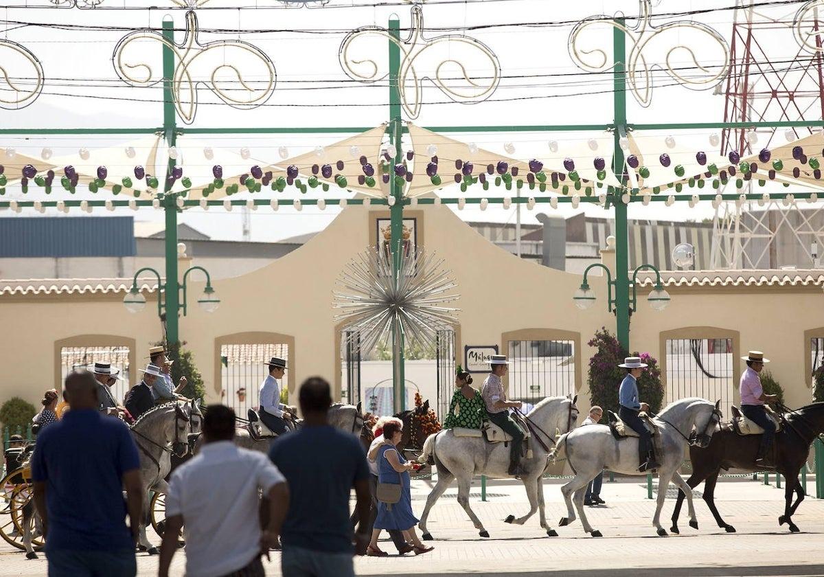 Imagen de archivo de casetas en la Feria de Málaga.