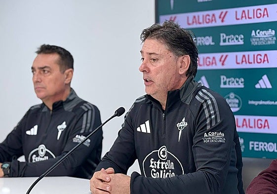 Alejandro Menéndez, entrenador del Ferrol, comparece en sala de prensa.