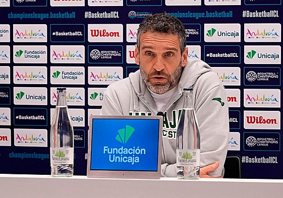 Ibon Navarro, en la previa del Unicaja-Reggiana.