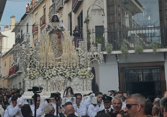 La imagen de Juan Ventura, a su paso por el Camarín de la Piedad, este Domingo de Ramos.