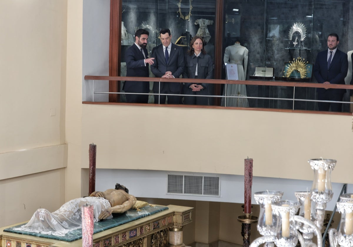 Moreno, esta mañana, en la casa hermandad del Sepulcro.