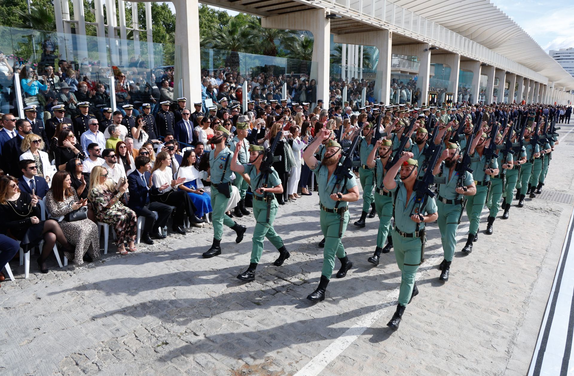 Desembarco de la Legión en el Puerto de Málaga