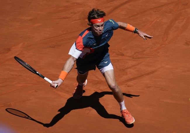 Andrey Rublev, en el duelo de este jueves.