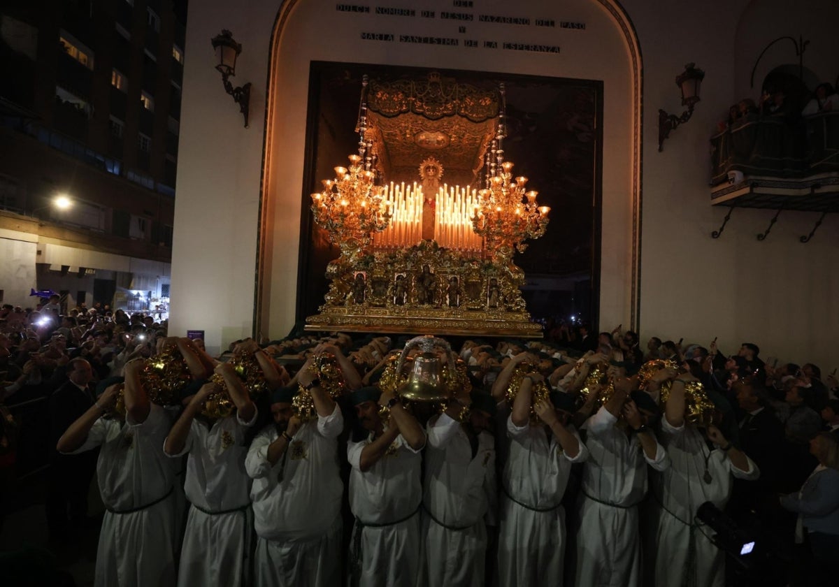 La Virgen de la Esperanza en su salida procesional del pasado Jueves Santo.