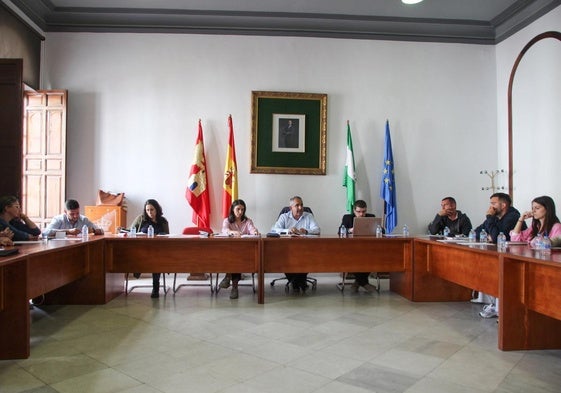 El pleno municipal de Álora.