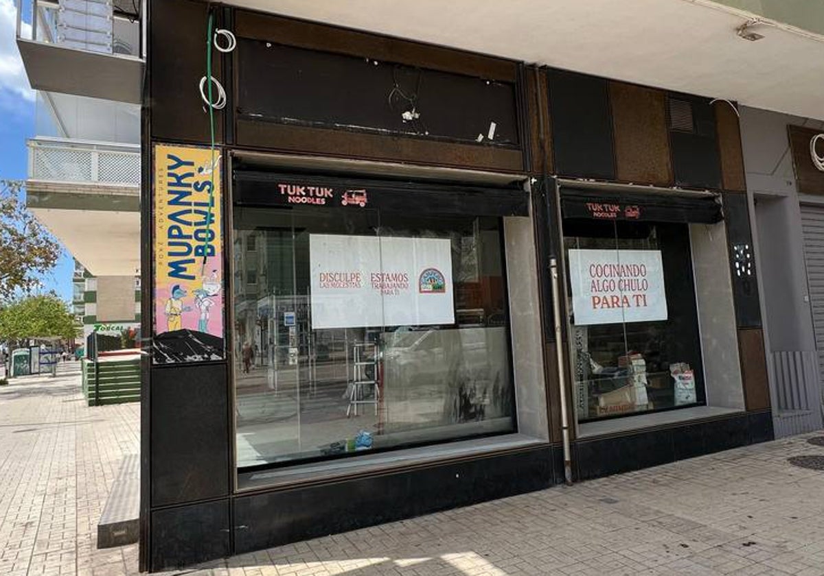 Fachada del local en el que se ubicará Fundido en la calle Tomás Echeverría.